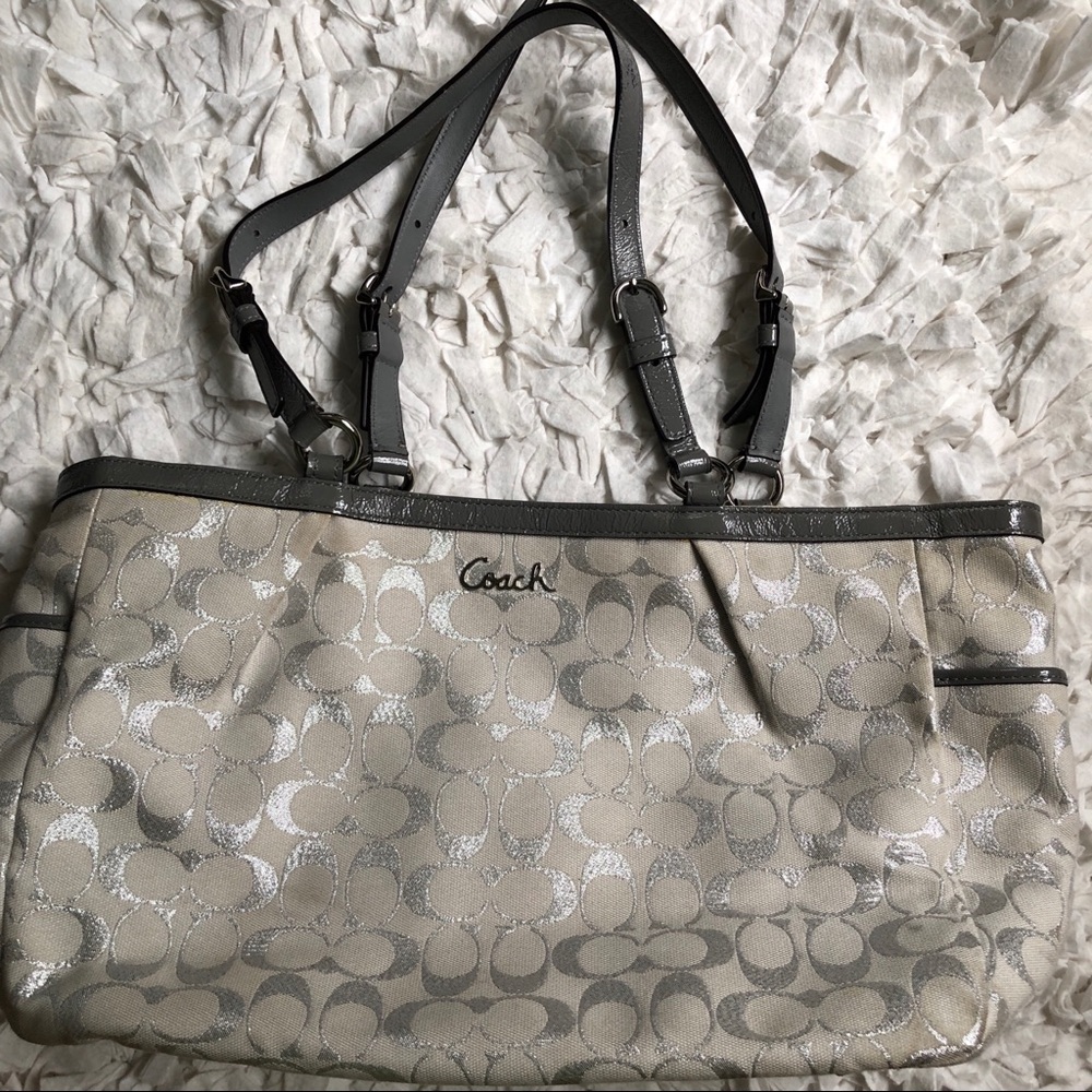 Silver Coach Bag